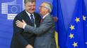 Порошенко и Юнкер во время встречи 27 августа в Брюсселе
