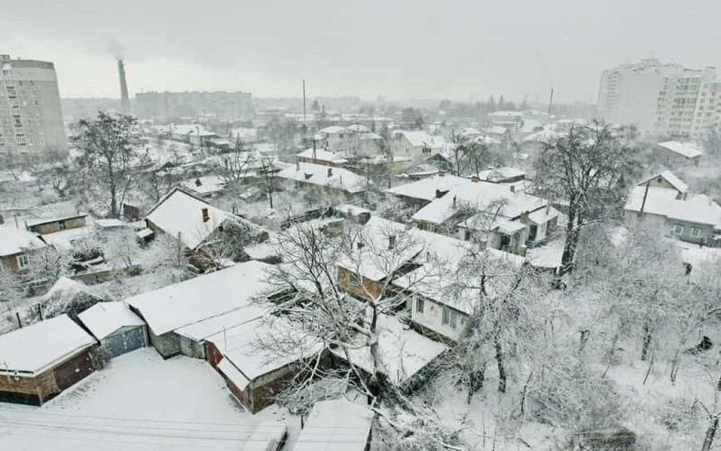 Чернігів засипало снігом / © facebook.com/suspilne.chernihiv/