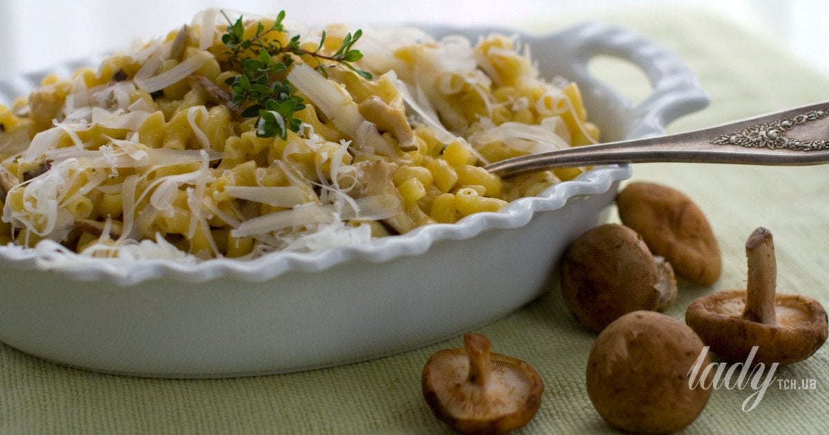 Паста з запеченими грибами