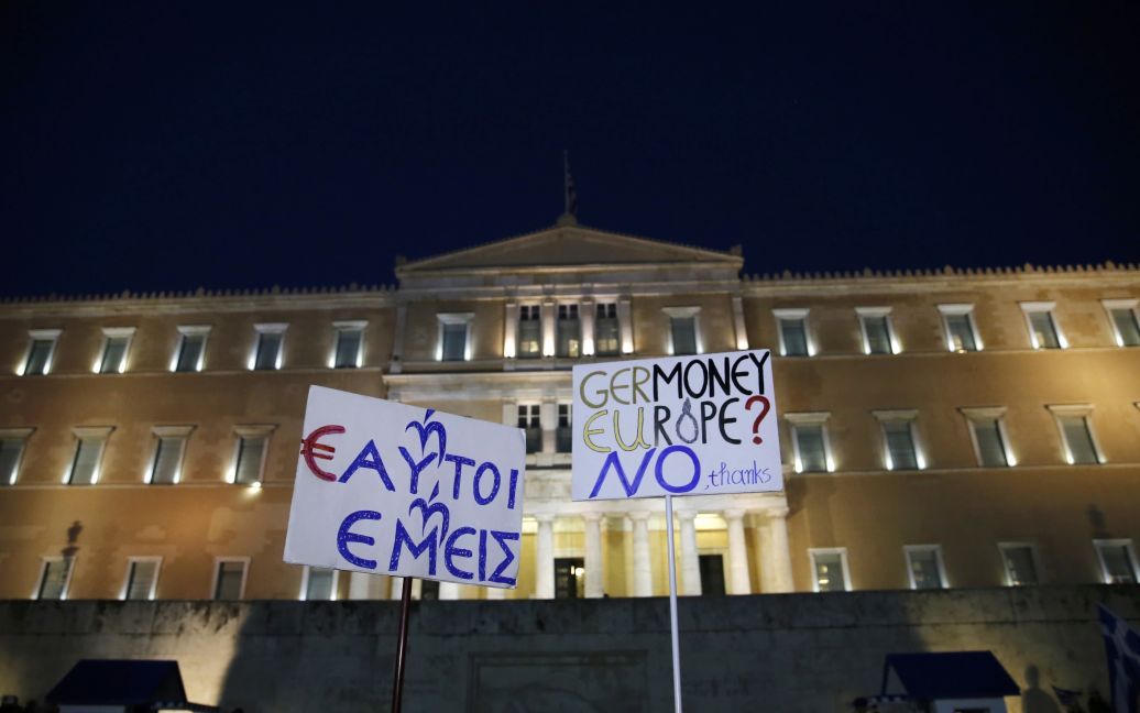 Греки протестуют против условий кредиторов. / © Reuters
