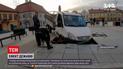 Новости мира: в польском городе Бохня грузовик провалился в сухой фонтан