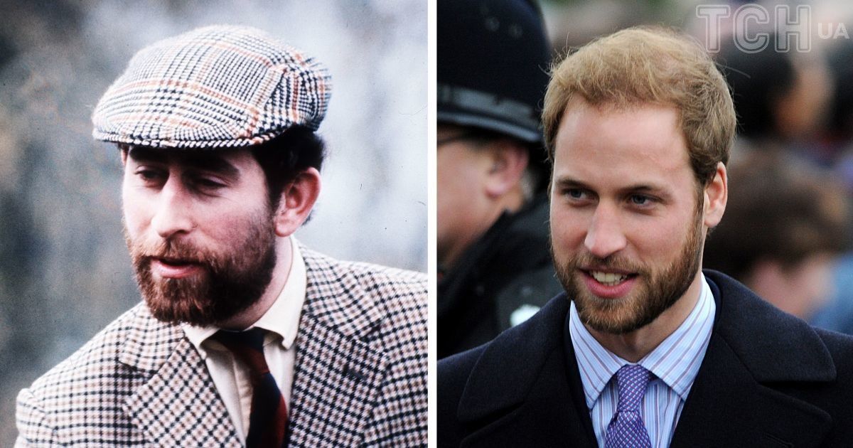 Принц Чарльз и принц Уильям с бородой