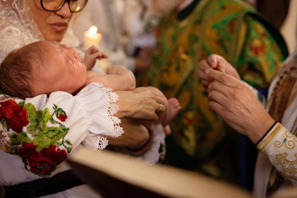 Хрещення сина Аліни Гросу / © пресслужба Аліни Гросу
