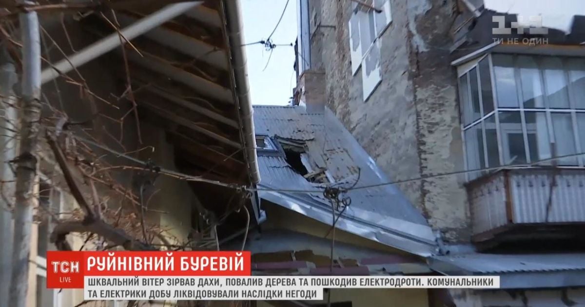 Сорванные крыши и поваленные деревья. Львовщину накрыл шквальный ветер