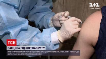 Новини України: розпочинається вакцинація китайською CoronaVac