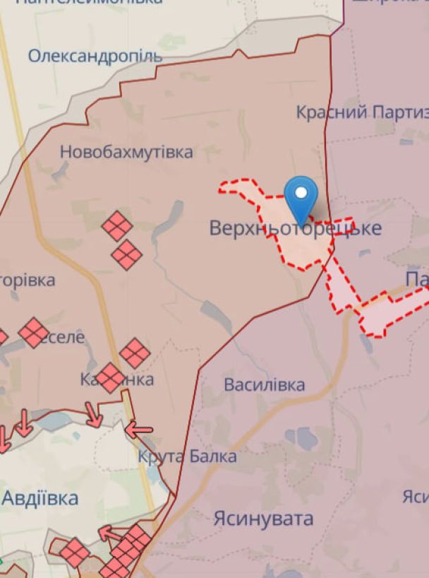 Де ЗСУ знищили ворожу колону. ФОТО: Deepstate / © 