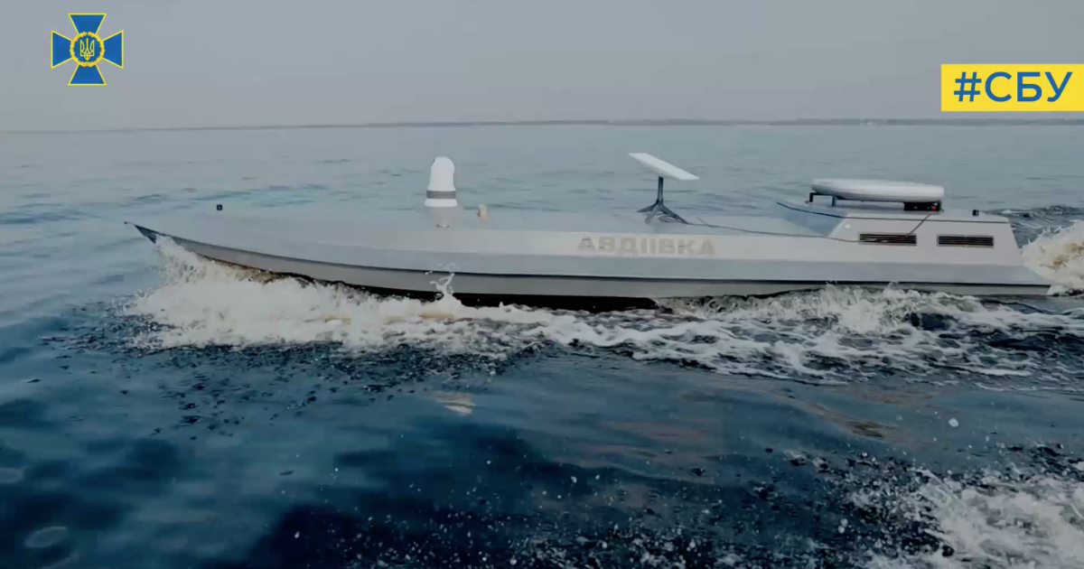 Морський дрон Sea Baby з назвою "Авдіївка" / Скриншот з відео