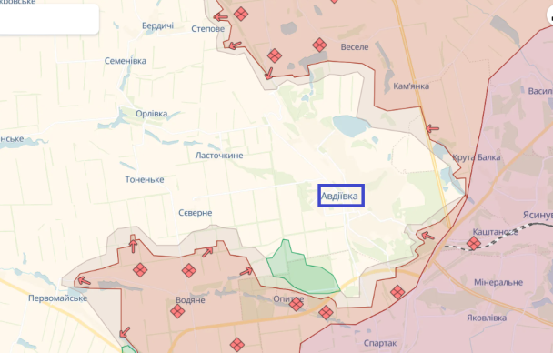 Авдіївка на карті / © Deepstatemap