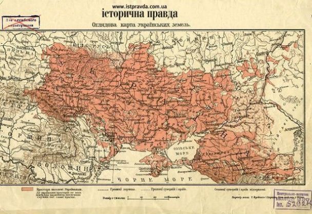 “Оглядова карта українських земель”, Відень, бл. 1900. / © Історична правда