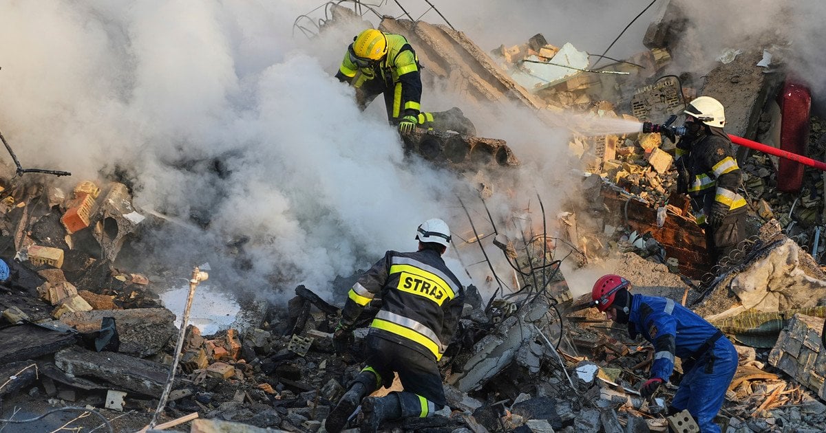 На месте удара