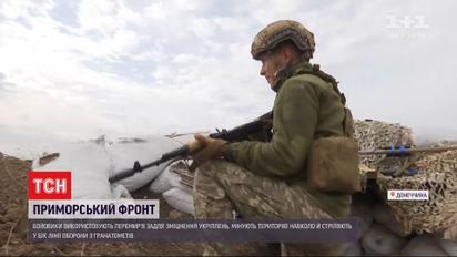 На приморском участке фронта оккупанты выпустили по украинским позициям более 20 гранат