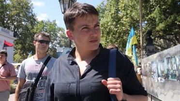 Савченко закидали яйцями в Одесі / © Думская