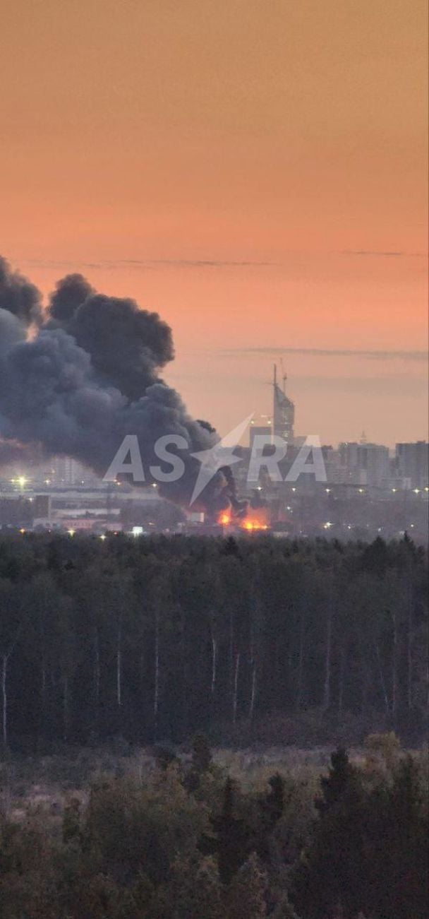 Пожежа в Москві 25 вересня / Фото: російські телеграм-канали / © 