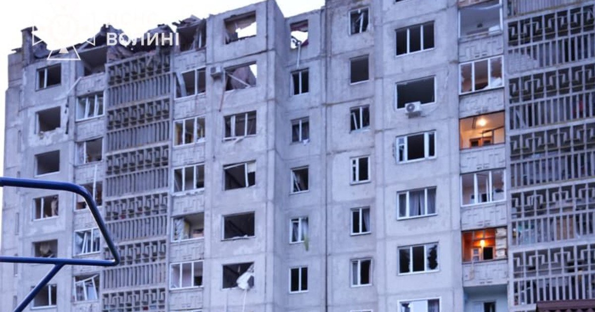 Последствия атаки на Луцк.