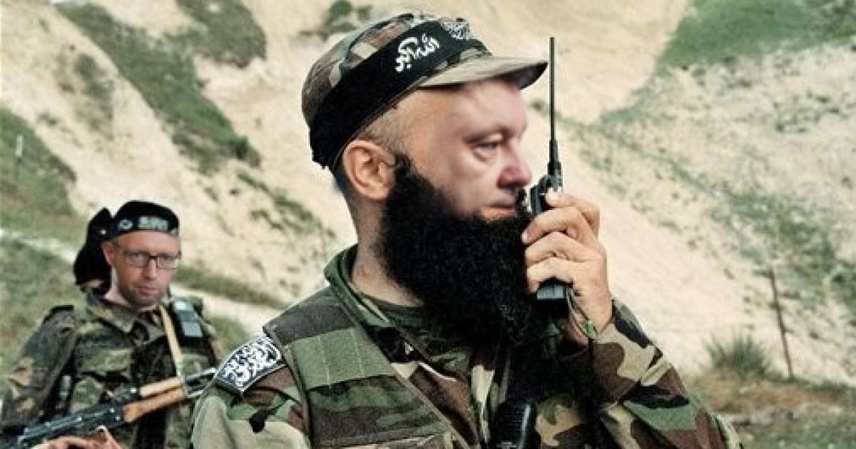 Фотожаба на Яценюка в Чечне / © соцмережі