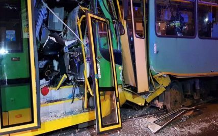 В Познани 14 человек пострадали в результате столкновения трех трамваев