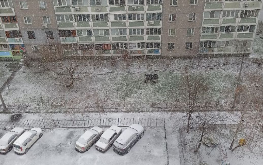 Сніг на Позняках / © ТСН.ua