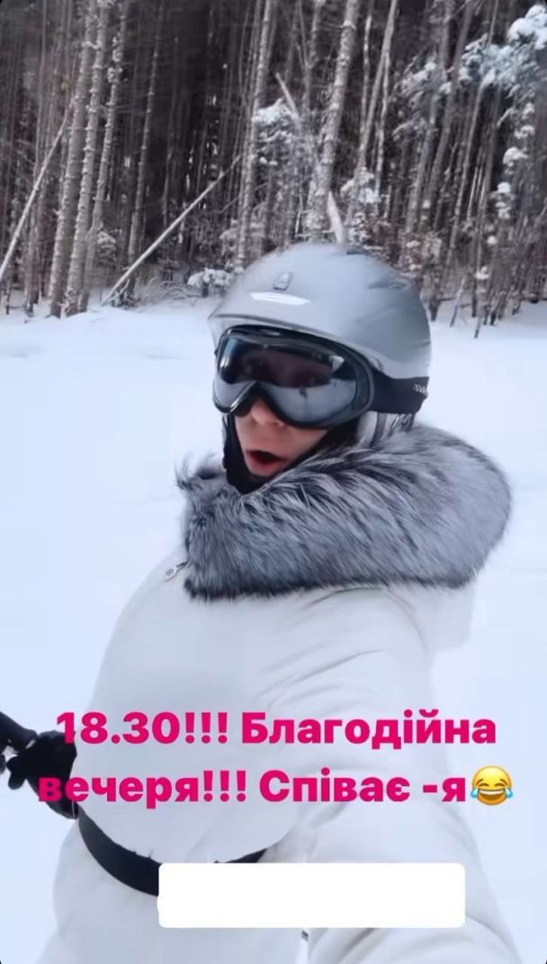 Оля Полякова у Буковелі / © instagram.com/polyakovamusic