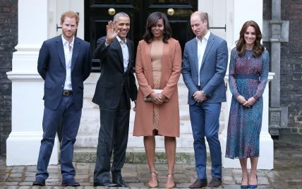Барак Обама с супругой Мишель побывали в гостях у Кембриджей