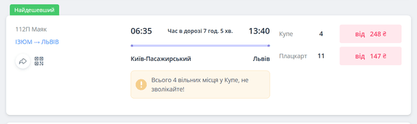 Бюджетный вариант проезда из Киева во Львов