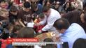 У Житомирі на Великдень презентували та одразу розбили 100-кілограмову шоколадну писанку