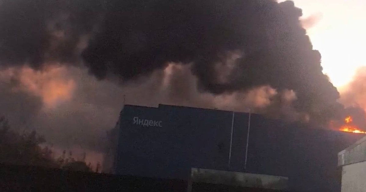 Пожар после атаки на «Яндекс»