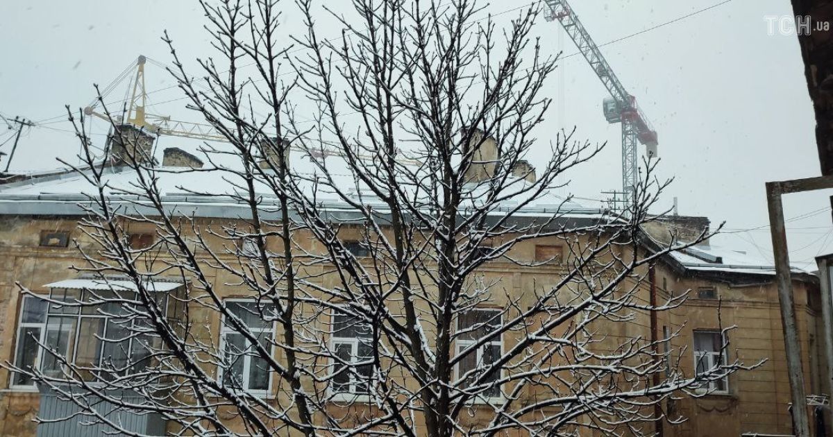 сніг у Львові / © ТСН.ua