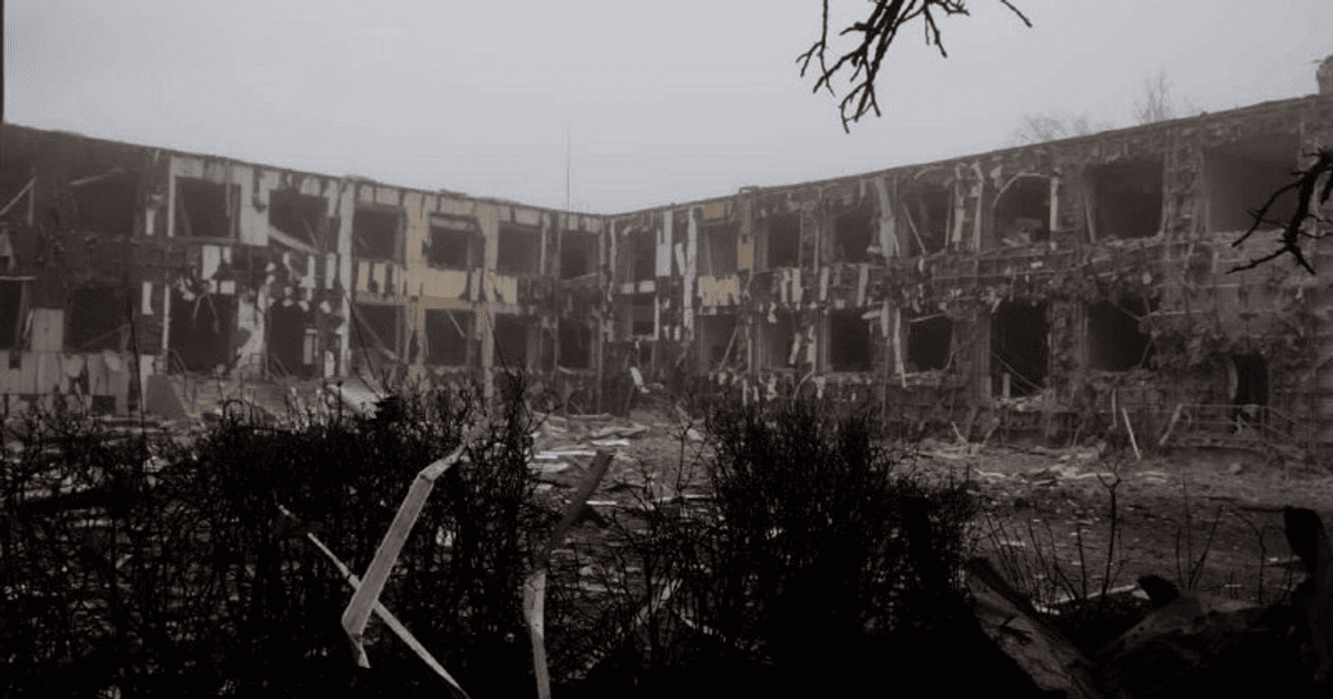 Межевская средняя школа №1 после обстрела