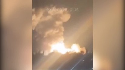 Видео поражения нефтяного терминала в порту «Новороссийск»