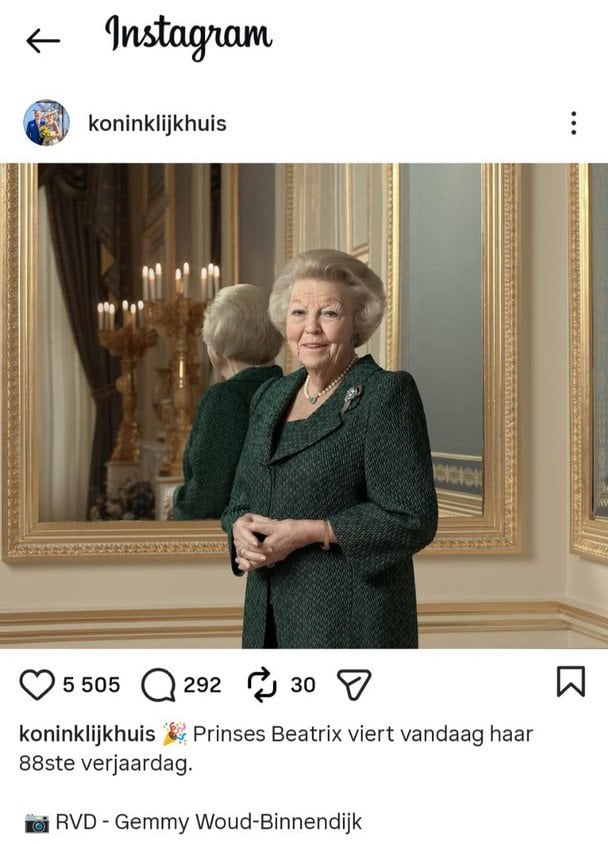 Принцеса Беатрікс / © Instagram королівської родини Нідерландів