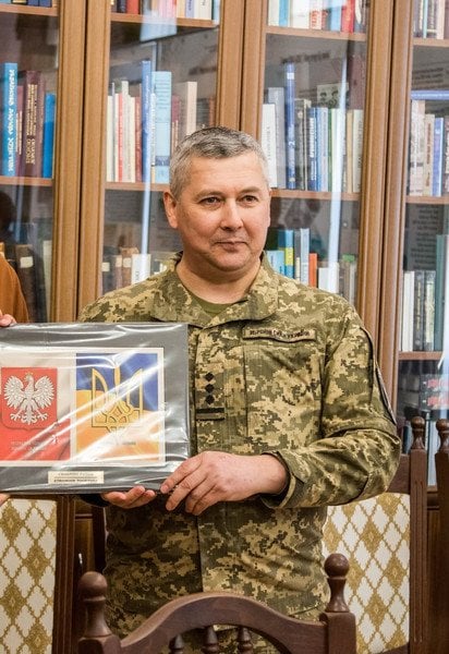 Михал Каминский во время визита в Украину в 2023 году. Фото Центра исследований военной истории ВСУ