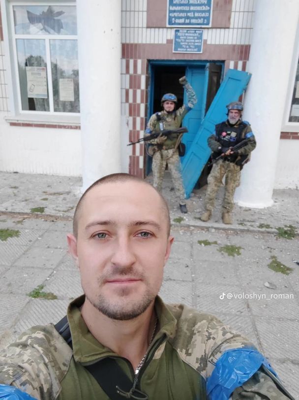 Украинские военные в селе Плехово в Курской области РФ/Фото: Telegram-канал "Я ШТУРМОВИК".