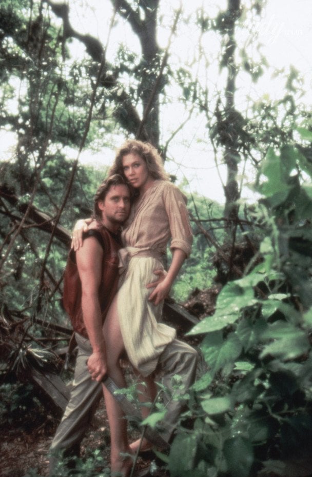 Майкл Дуглас і Кетлін Тернер на зніманнях фільму «Роман з каменем», 1984 рік / © Getty Images