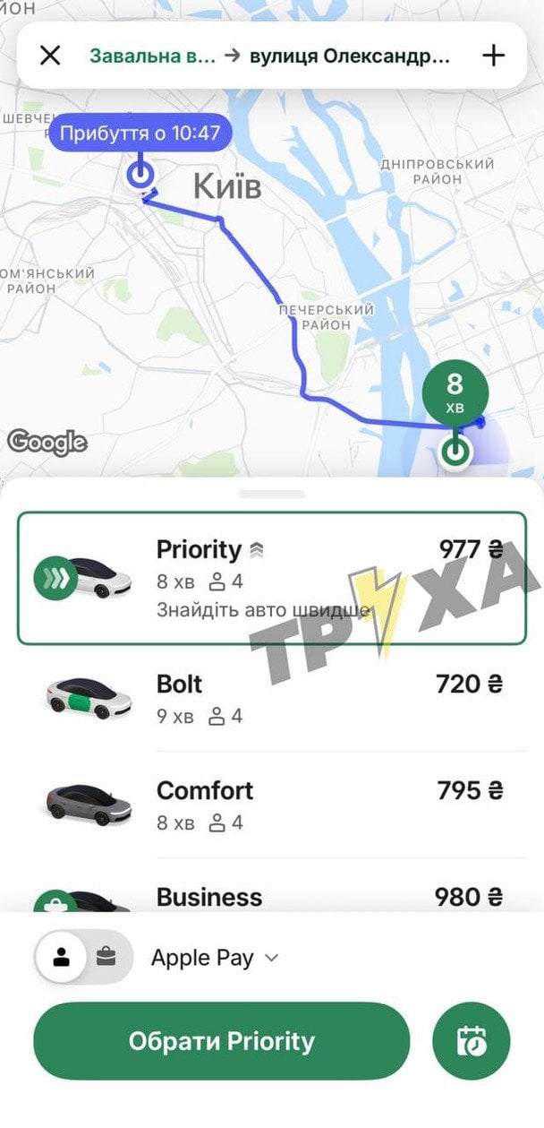 Ціни на таксі Київ