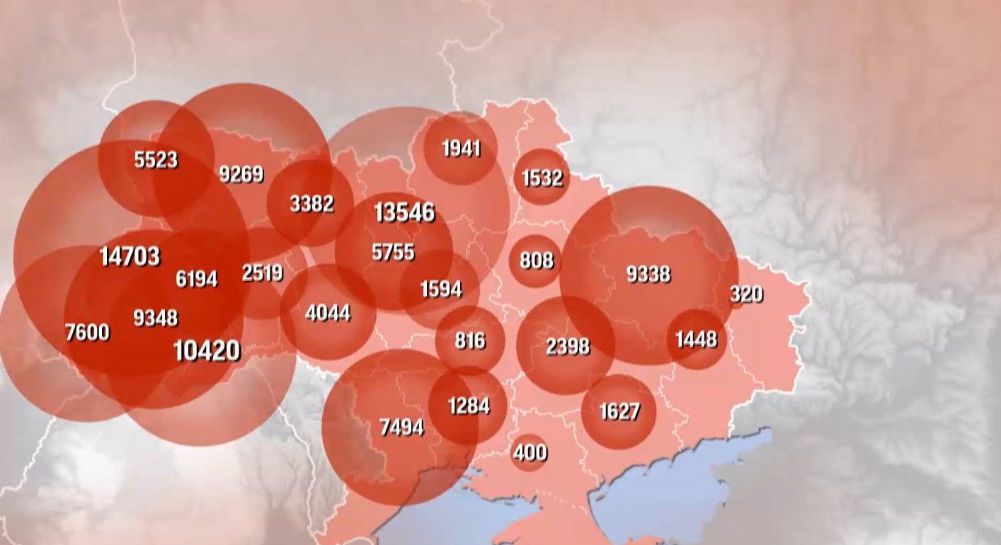 Больше всего новых выявленных больных коронавирусом в Харьковской и Одесской областях