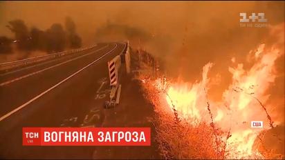 В Калифорнии из-за лесного пожара люди покидают свои дома