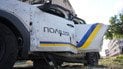 Пошкоджене авто поліції у Запоріжжі