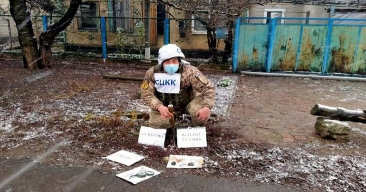 Обстріл в Мар'їнці_1 / © Операція об'єднаних сил / Facebook