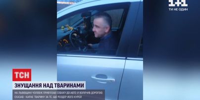 Месть из-за кур: во Львовской области мужчина волочил соседского пса, привязав его к машине