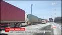 На Харьковщине сотни грузовиков остановились у границы с Россией