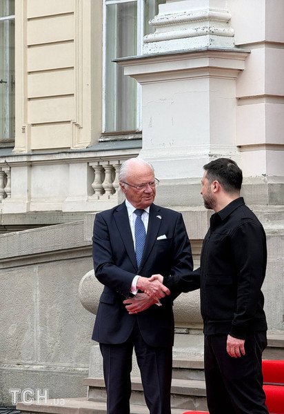 Володимир Зеленський та Король Швеції Карл XVI Густав