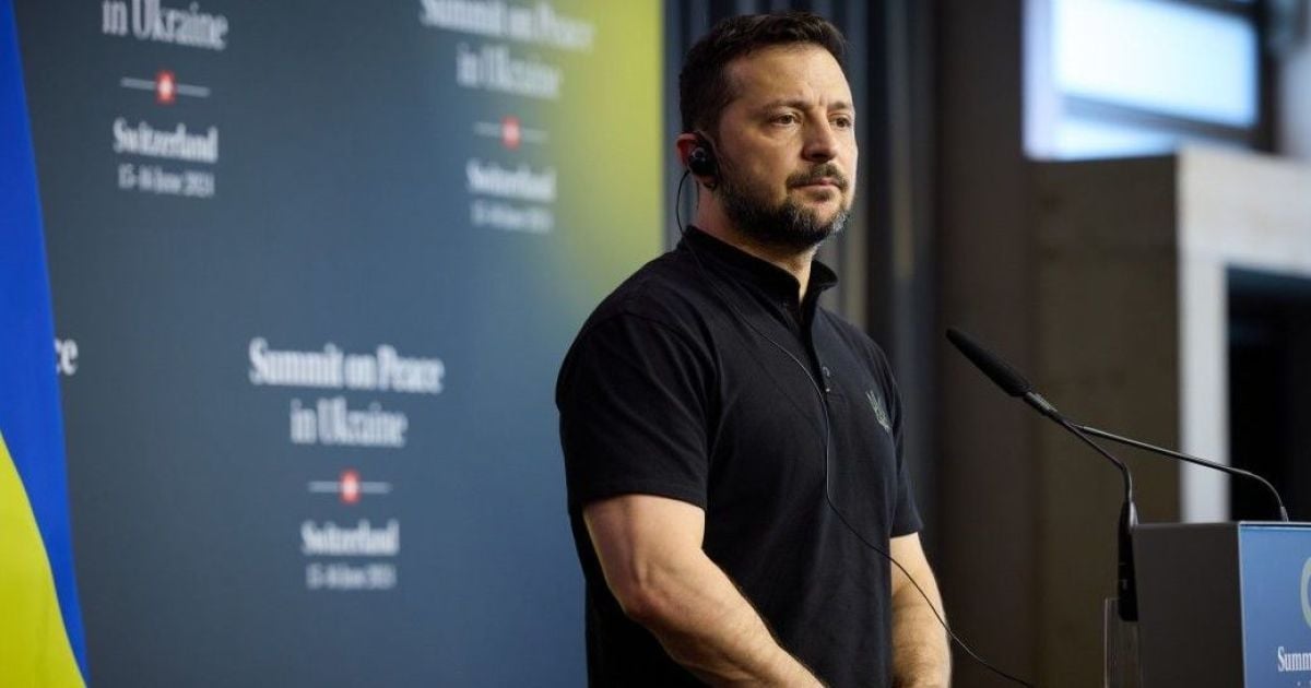 Президент Володимир Зеленський під час участі в Саміті миру