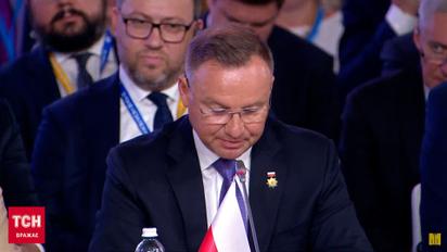 Президент Польщі розпочав виступ українською мовою на "Кримській платформі"