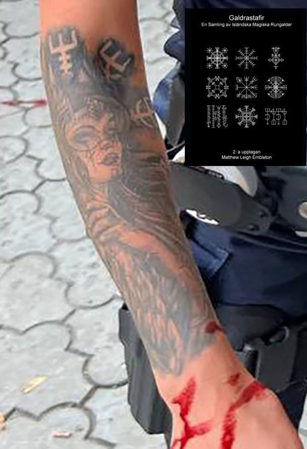 Скандинавські руни на тату поліцейської з Дніпра / © 
