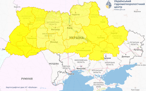 Синоптики объявили штормовое предупреждение в Украине 23 июня. / © Укргидрометцентр