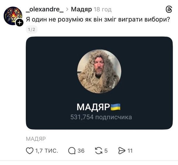 Користувачі соцмереж жартують щодо прізвища Петера Мадяра та іронізують, що керуватиме країною український військовий / © із соцмереж