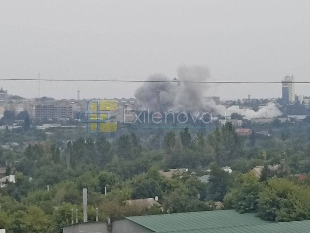 Ракетний удар по Донецьку 26 серпня / © Exilenova+