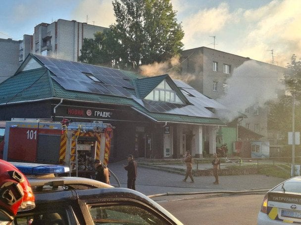 На месте пожара. Фото: Львовский городской совет