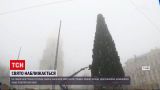 На Софийской площади завершают монтаж главной елки страны | Новости Украины