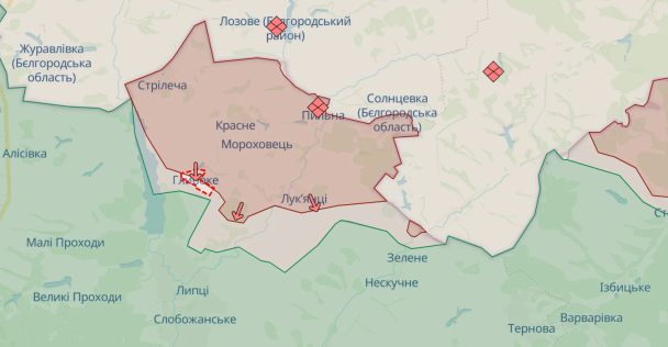 Село Глибоке на Харківщині/ Фото: deepstatemap / © 